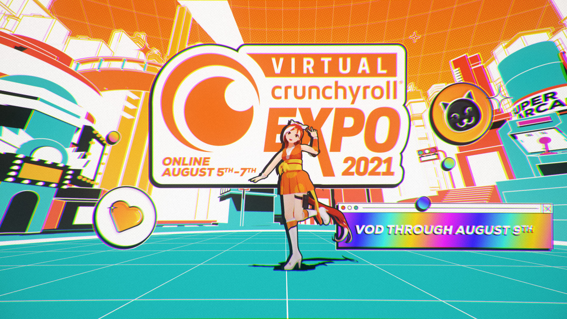 Póster de la Agárrense porque la Virtual Crunchyroll Expo