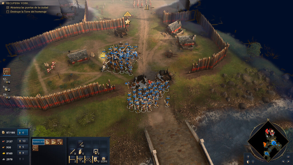 Combate en Age of Empires IV