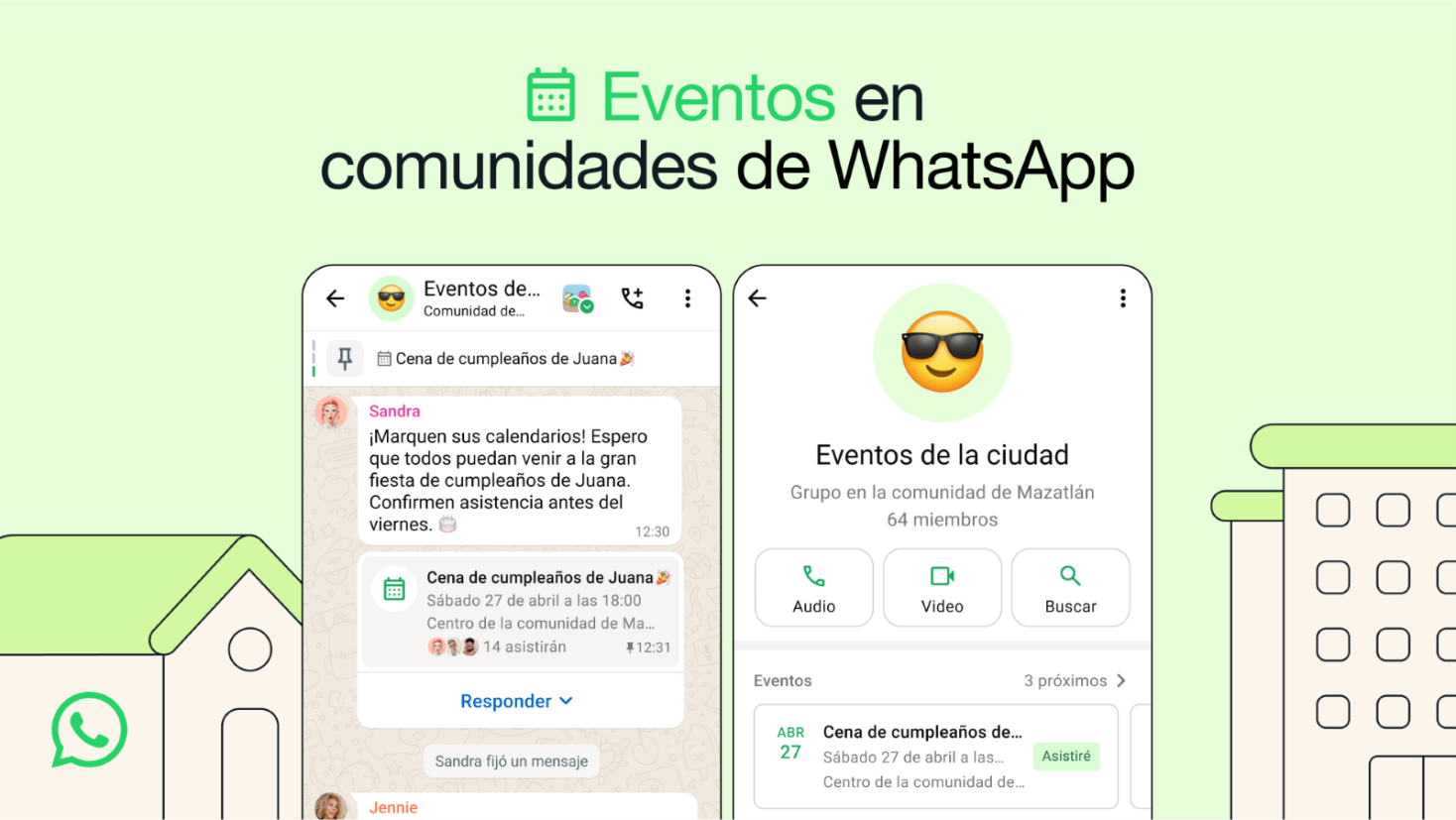 Eventos en las Comunidades de WhatsApp