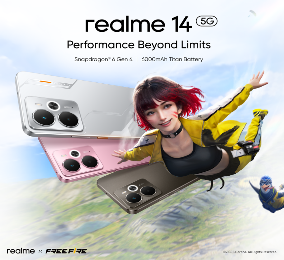 Free Fire en el realme 14 5G