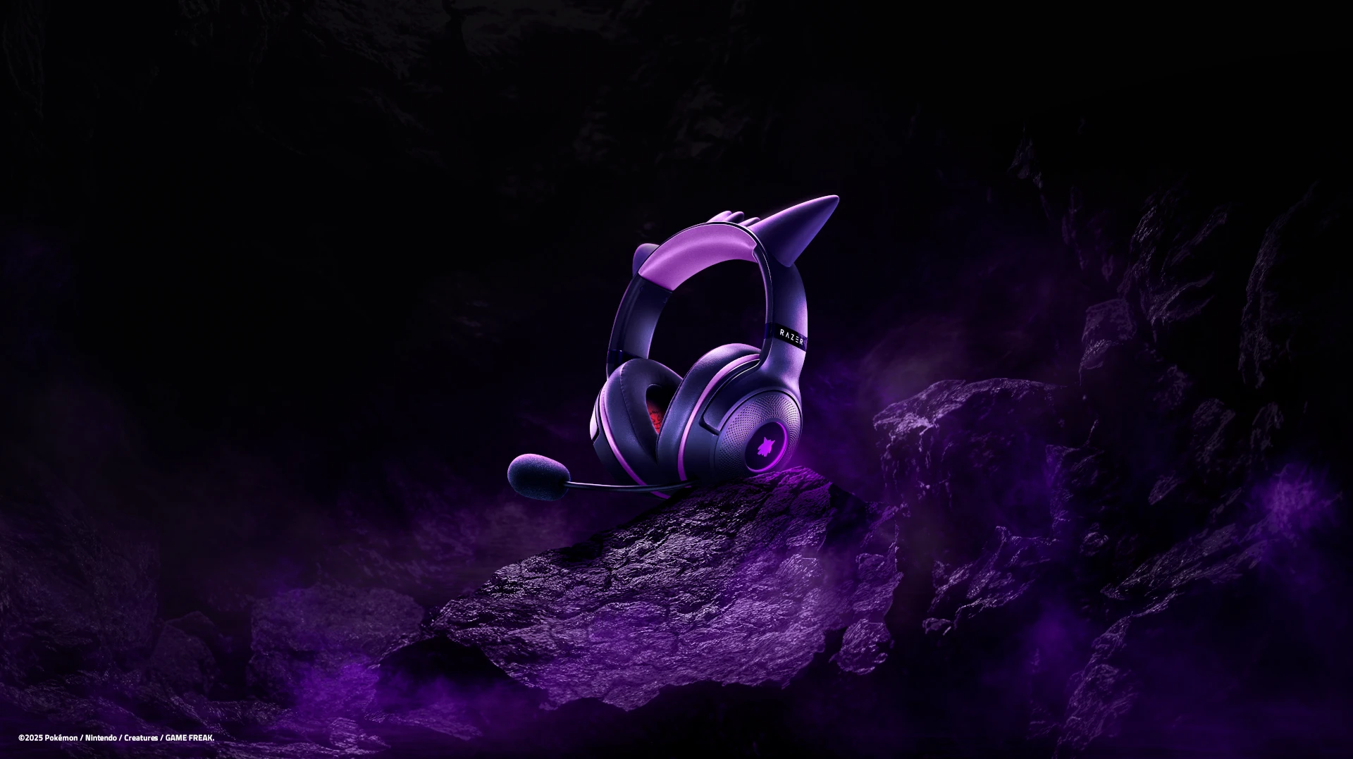 Casque Gaming Razer Kraken Kitty V2 Édition Gengar - USB, RGB Chroma, Son Surround 7.1, Micro HyperClear - Violet